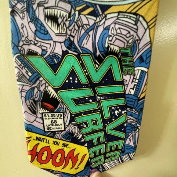 Silver Surfer necktie men's Marvel Comics USA 100% Silk 56 x 4 inches NWT Tie - Picture 2 of 4